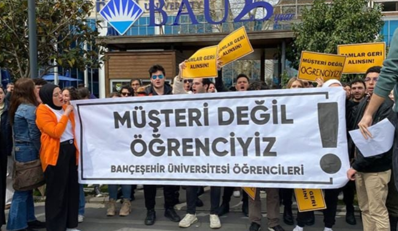Bahçeşehir Üniversitesine yüzde 150’ye varan oranda zam tepkisi