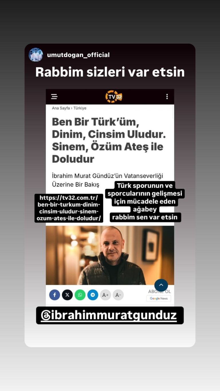 İbrahim Murat Gündüz’den Türkiye Kickboks Federasyonu Başkanı Salim Kayıcı’ya Muhsin Yazıcıoğlu’nun Sözleriyle Anlamlı Mesaj