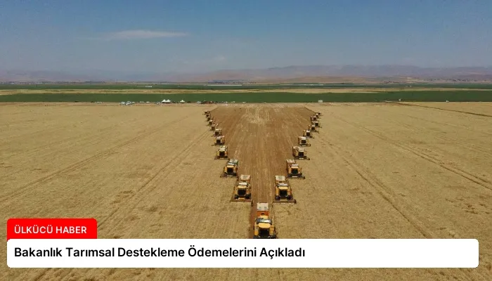 Bakanlık Tarımsal Destekleme Ödemelerini Açıkladı