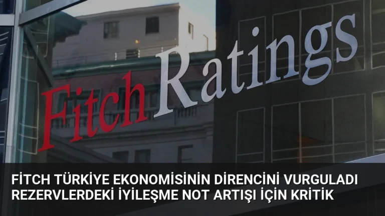 Fitch Türkiye Ekonomisinin Direncini Vurguladı Rezervlerdeki İyileşme Not Artışı İçin Kritik