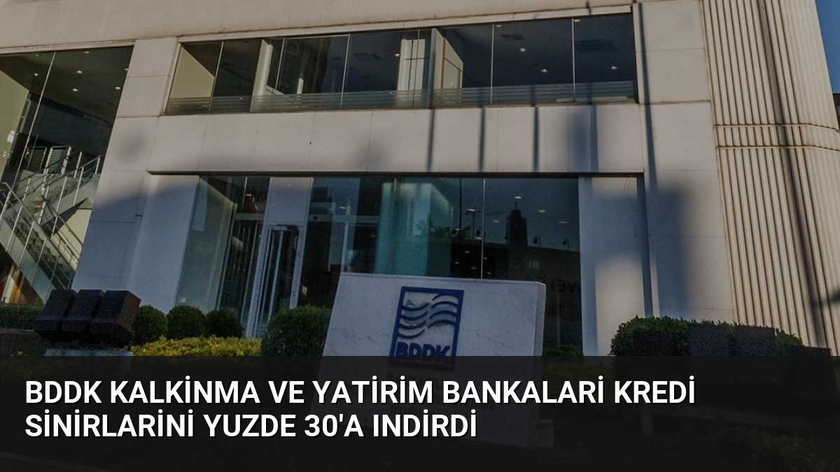 BDDK Kalkinma ve Yatirim Bankalari Kredi Sinirlarini Yuzde 30’a Indirdi