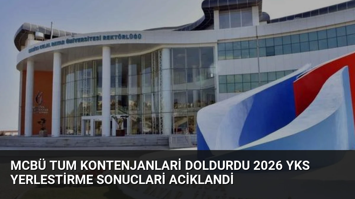 MCBÜ Tum Kontenjanlari Doldurdu 2026 YKS Yerlestirme Sonuclari Aciklandi