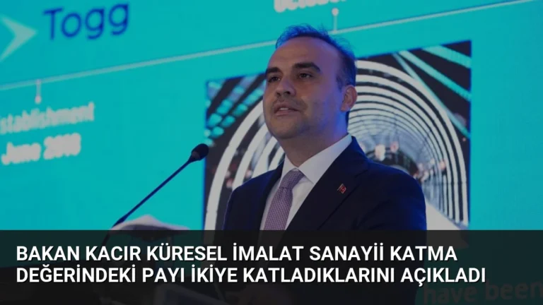 Bakan Kacır Küresel İmalat Sanayii Katma Değerindeki Payı İkiye Katladıklarını Açıkladı