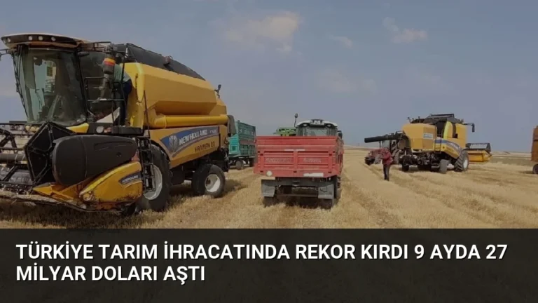 Türkiye Tarım İhracatında Rekor Kırdı 9 Ayda 27 Milyar Doları Aştı