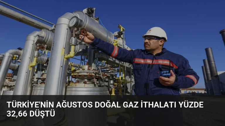 Türkiye’nin Ağustos Doğal Gaz İthalatı Yüzde 32,66 Düştü